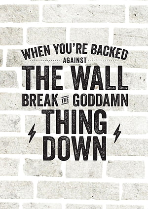 Bold Motivational Typography on White Brick Wall Background HD phone wallpaper