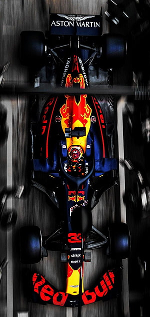Red Bull Racing Formula 1 Car Top View on Track HD phone wallpaper
