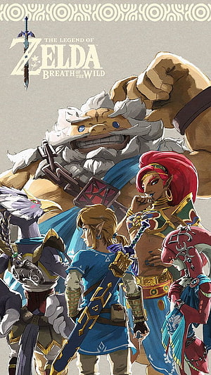 The Legend of Zelda Breath of the Wild Divine Beasts and Champions Artwork HD phone wallpaper