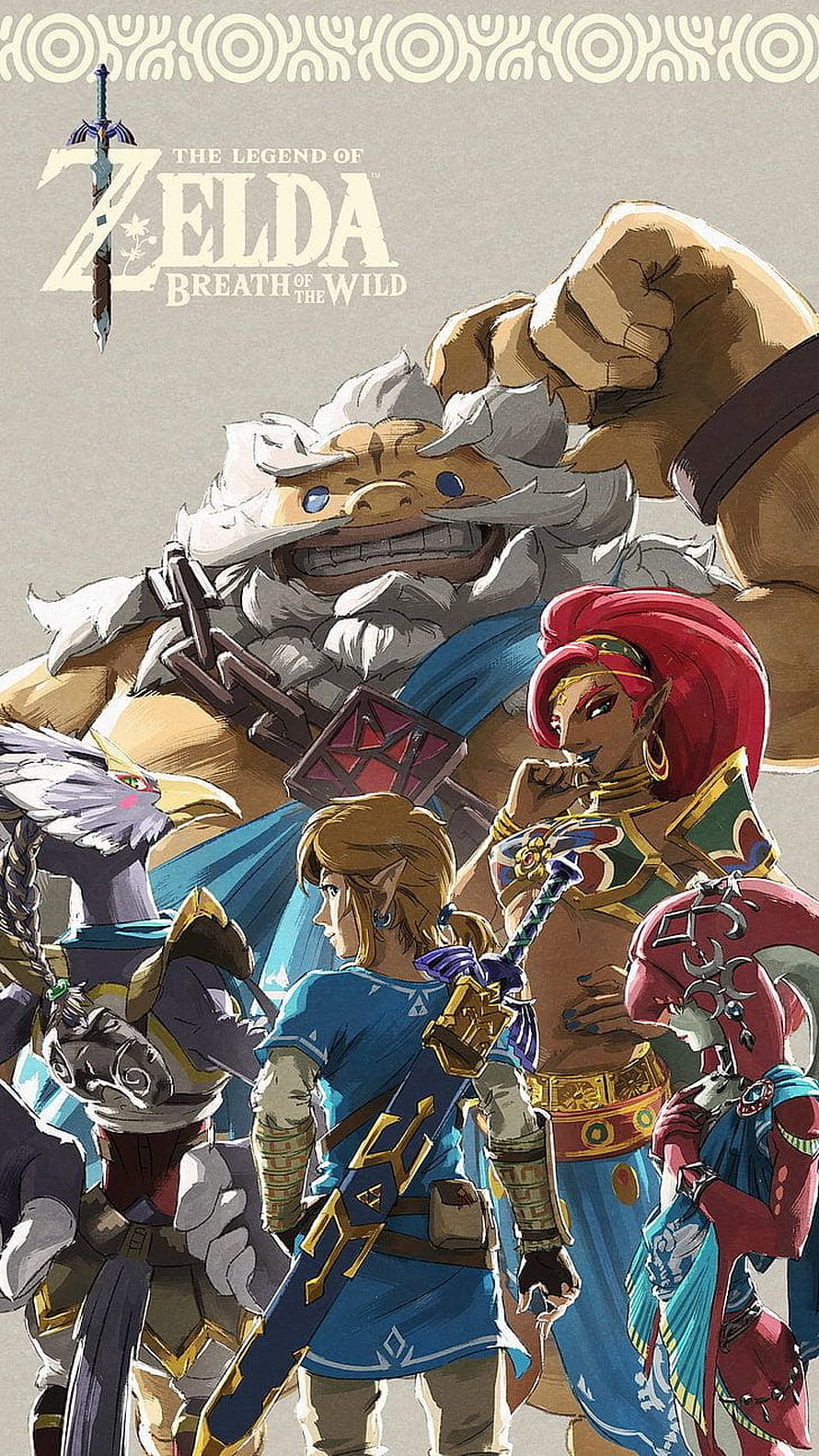 The Legend of Zelda Breath of the Wild Divine Beasts and Champions Artwork HD phone wallpaper