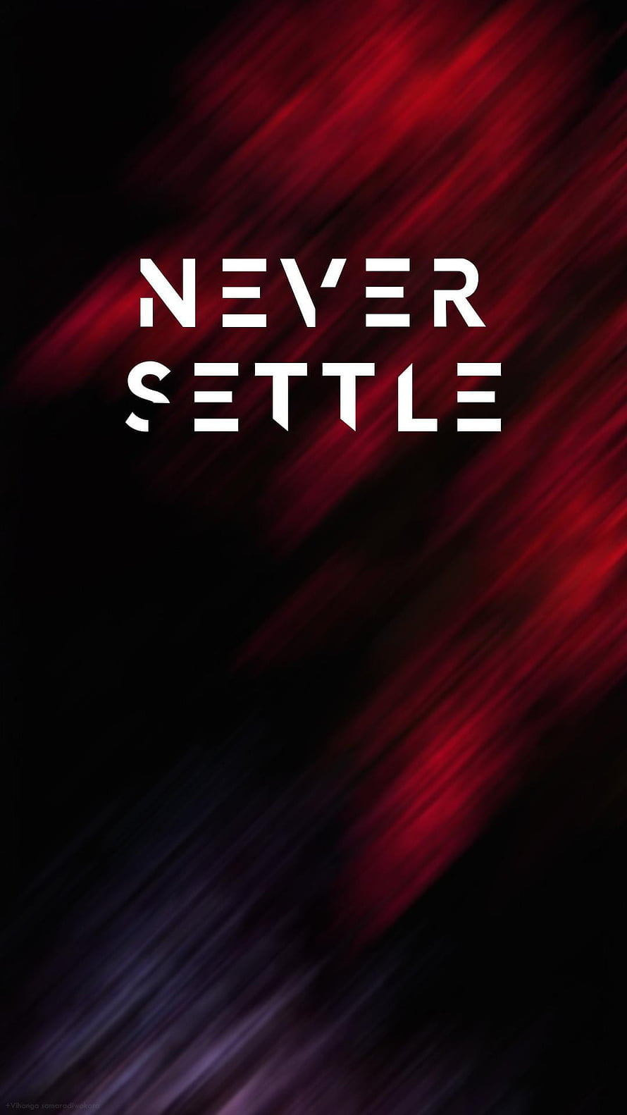 OnePlus Never Settle Slogan on Dark Red Abstract Background HD phone wallpaper