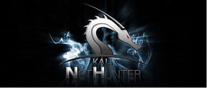 Kali NetHunter Dragon Logo with Blue Smoke on Dark Background HD wallpaper