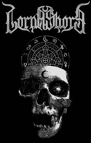Lorna Shore Black Metal Skull with Occult Zodiac Symbols and Gothic Typography HD phone wallpaper