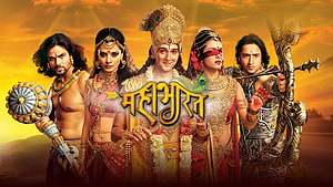 Mahabharat TV Series Cast in Traditional Indian Mythological Attire HD wallpaper