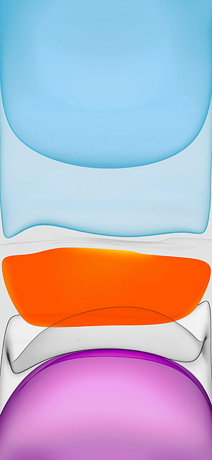 iPhone 11 Pro Default Wallpaper with Blue Orange and Purple Liquid Shapes HD phone wallpaper