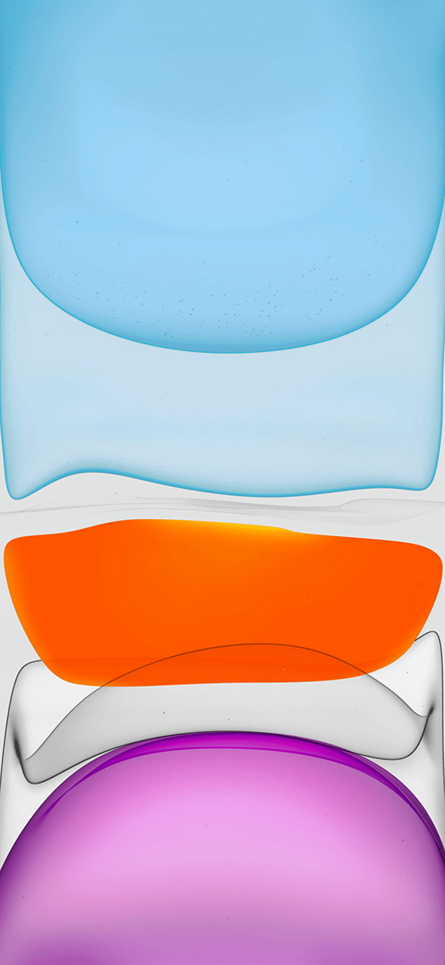 iPhone 11 Pro Default Wallpaper with Blue Orange and Purple Liquid Shapes HD phone wallpaper