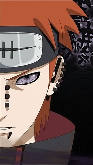 Pain from Naruto Shippuden Anime Character Close-Up Portrait HD phone wallpaper