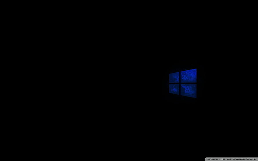 Minimalist Windows 10 Logo on Black Background HD wallpaper