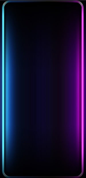 Minimalist Neon Edge Light Frame with Cyan and Magenta Glow on Dark Background HD phone wallpaper