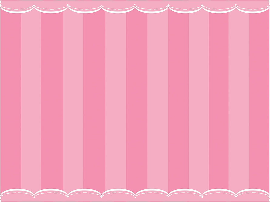 Cute Pink Striped Background with White Scalloped Lace Border HD wallpaper