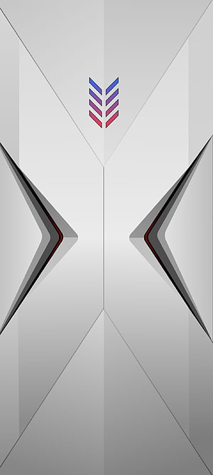 Nubia Red Magic 6s Pro Minimalist Geometric Wallpaper with Gradient Chevron Emblem HD phone wallpaper