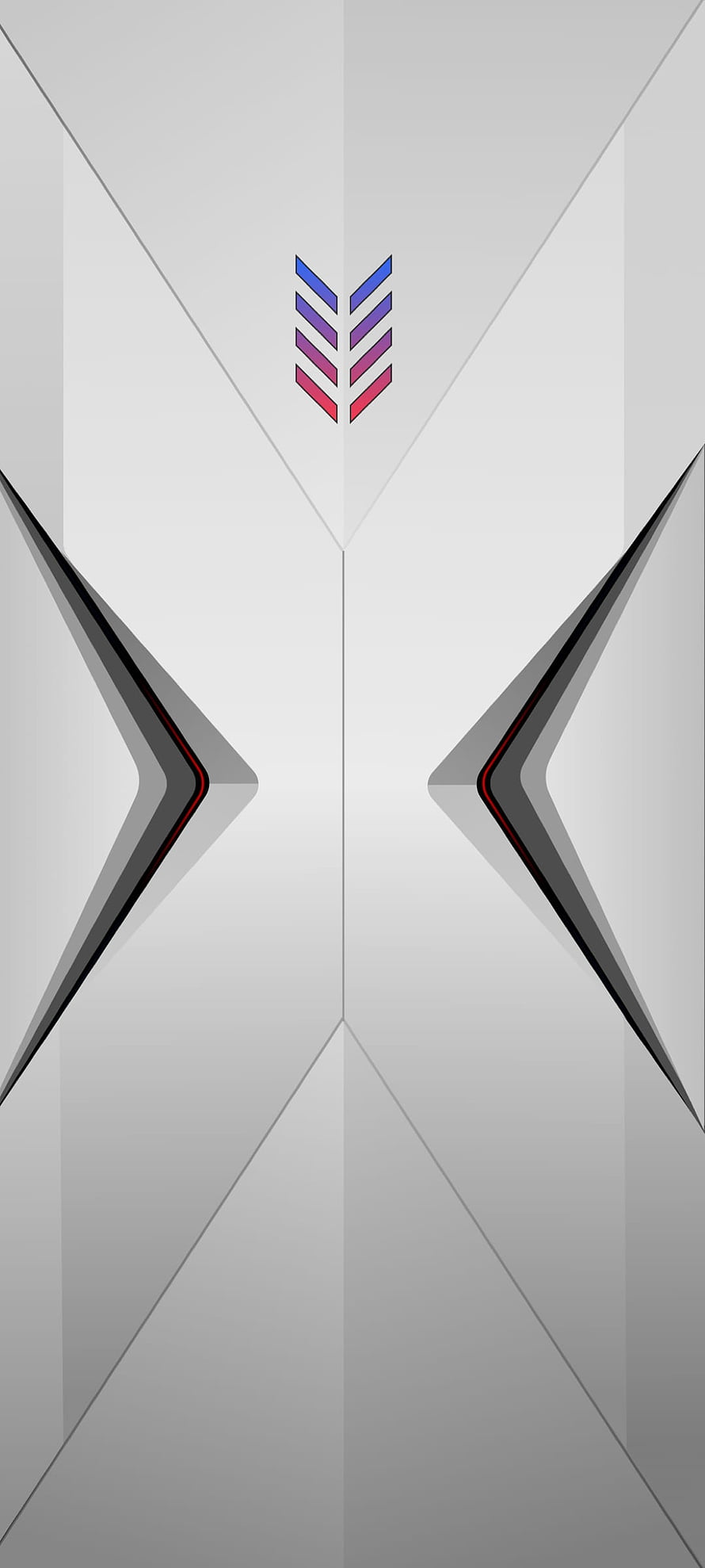 Nubia Red Magic 6s Pro Minimalist Geometric Wallpaper with Gradient Chevron Emblem HD phone wallpaper