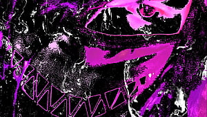 Sewerslvt Glitch Art Portrait with Neon Pink and Black Distorted Face HD wallpaper