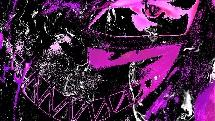 Sewerslvt Glitch Art Portrait with Neon Pink and Black Distorted Face HD wallpaper
