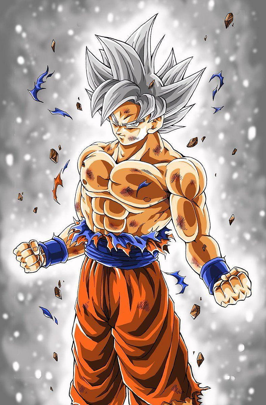 Son Goku Ultra Instinct Mastered Silver Hair Anime Character Artwork HD phone wallpaper
