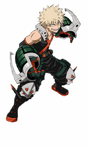 Bakugo Katsuki in Combat Stance from My Hero Academia Anime Character Art HD phone wallpaper