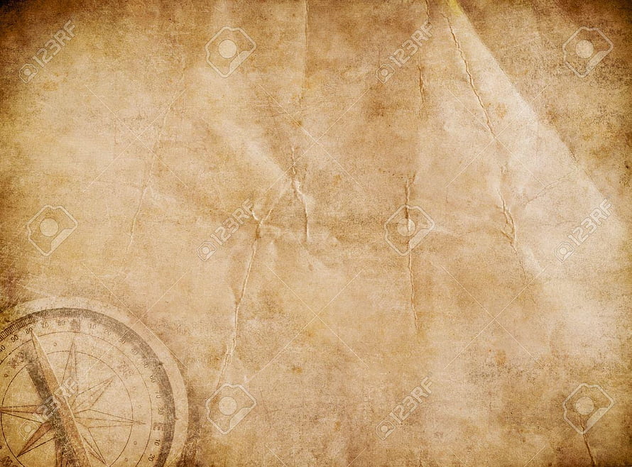 Aged parchment texture with vintage compass rose and nautical navigation details HD wallpaper