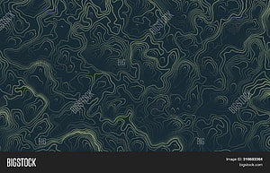 Dark Topographic Contour Map Pattern with Organic Wavy Lines HD wallpaper