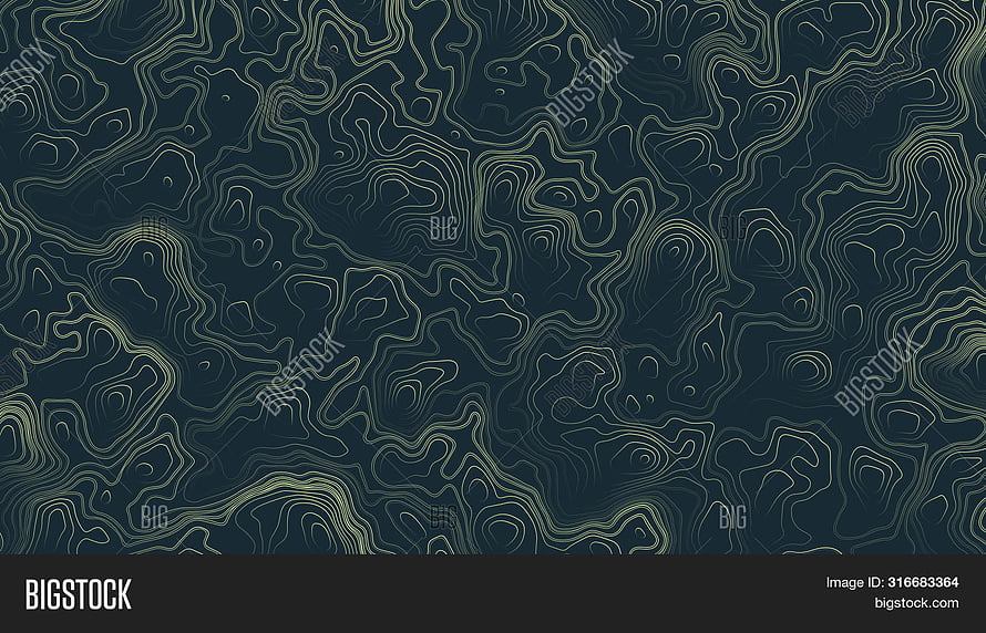 Dark Topographic Contour Map Pattern with Organic Wavy Lines HD wallpaper