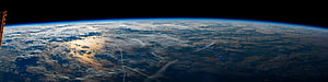 Earth Curvature and Atmosphere Viewed from Low Earth Orbit HD wallpaper