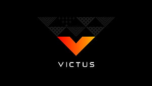 HP Victus Gaming Laptop Brand Logo on Black Background HD wallpaper