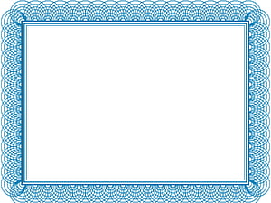 Elegant Blue Renaissance Style Ornamental Certificate Border Frame Design HD wallpaper