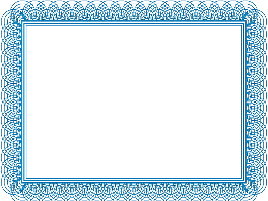 Elegant Blue Renaissance Style Ornamental Certificate Border Frame Design HD wallpaper