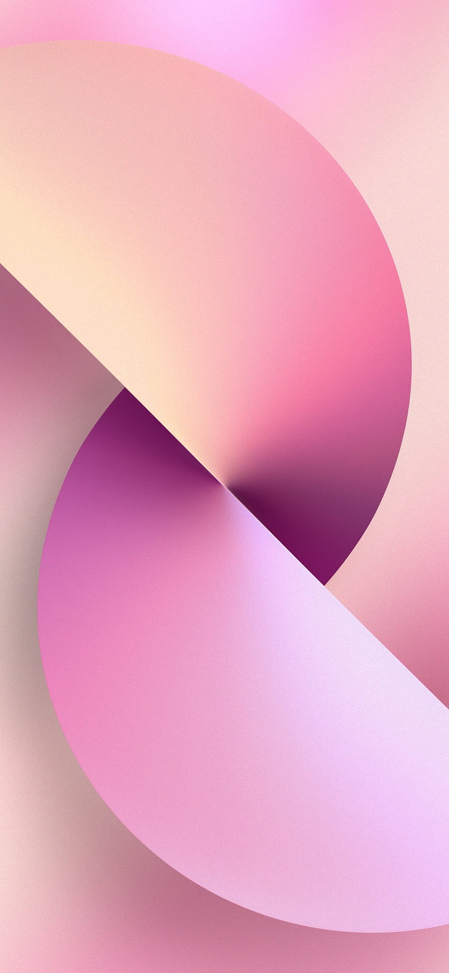 Soft Pastel Geometric Gradient with Overlapping Curves and Minimalist Abstract Design HD phone wallpaper