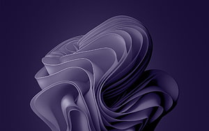 Windows 11 Purple Abstract 3D Ribbon Wallpaper HD wallpaper