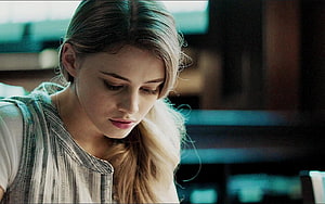 Josephine Langford as Tessa Young in a Contemplative Close-Up Portrait HD wallpaper