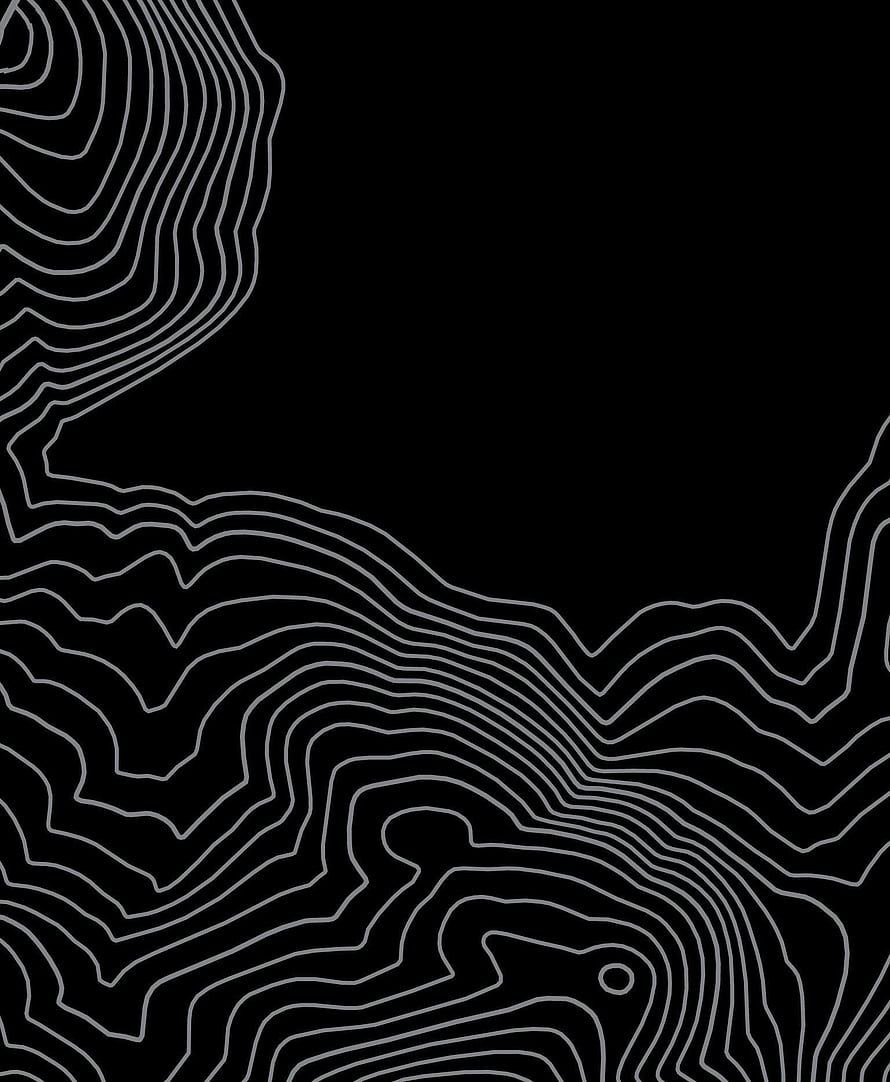 Minimalist Topographic Contour Lines on Black Background HD phone wallpaper