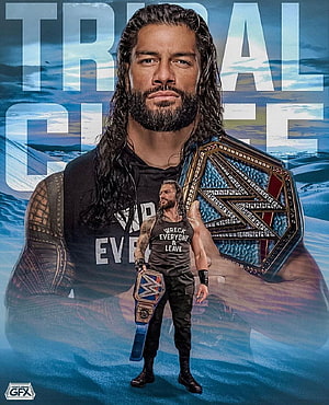 Roman Reigns Tribal Chief WWE Universal Championship Promotional Poster, Niko Exxtra shared a post on Instagram: “All hail the Tribal Chief! romanreigns credit: @wres…, tribal chief roman reigns HD phone wallpaper