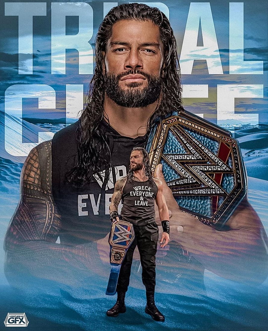 Roman Reigns Tribal Chief WWE Universal Championship Promotional Poster HD phone wallpaper