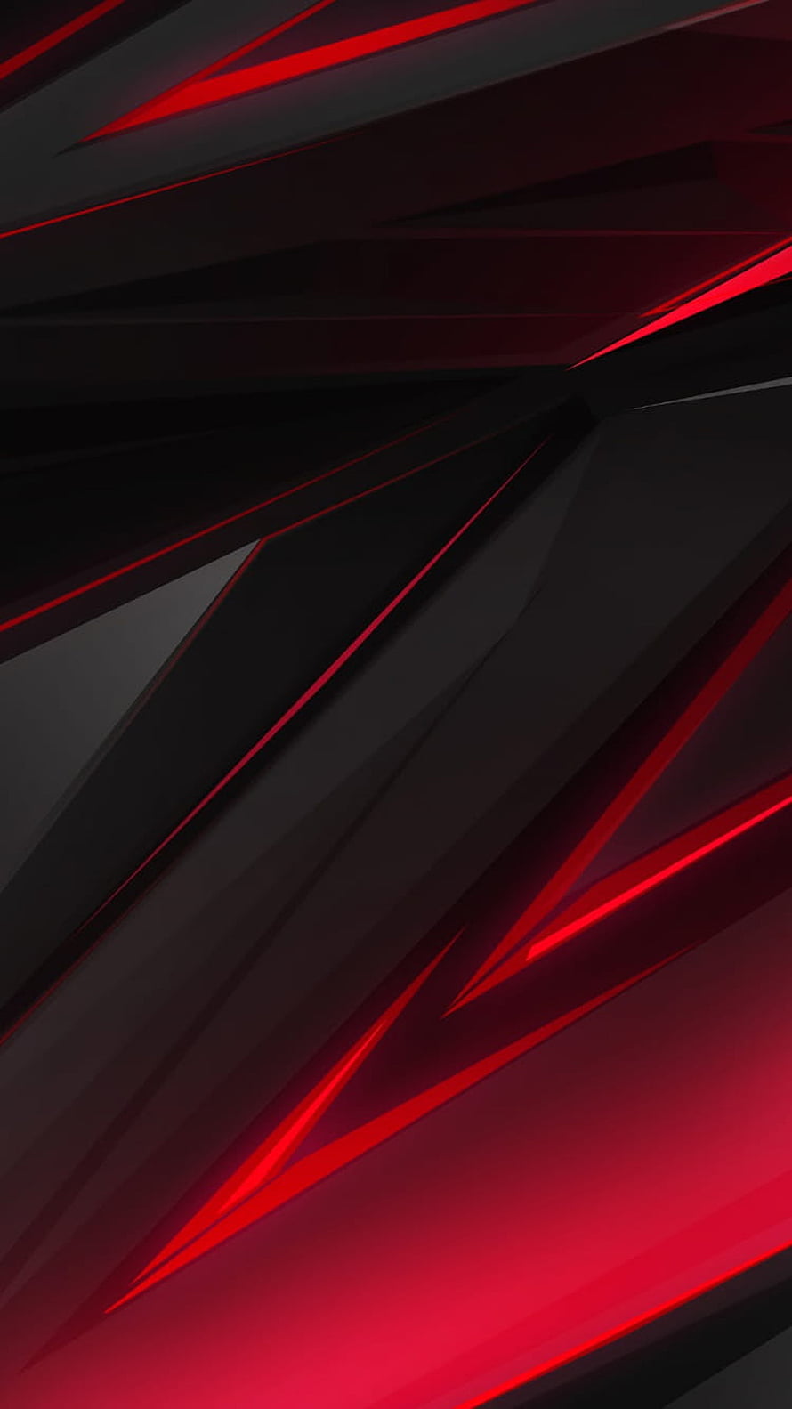 Sleek Black and Red Geometric Abstract Design with Sharp Angular Lines HD phone wallpaper