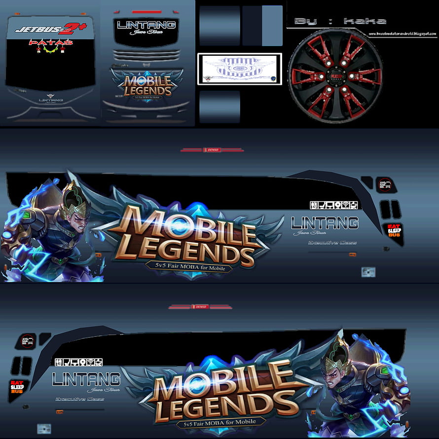 Mobile Legends Bus Livery Design Concept with Character Art and Wheel Graphics HD phone wallpaper
