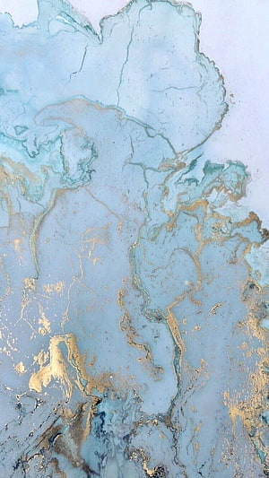Elegant Blue and Gold Marble Texture with Fluid Veining and Abstract Artistic Flow HD phone wallpaper