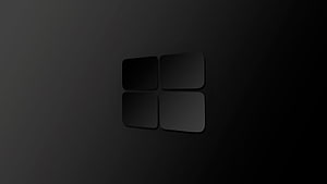 Windows 10 Dark Minimalist Logo on Black Background HD wallpaper