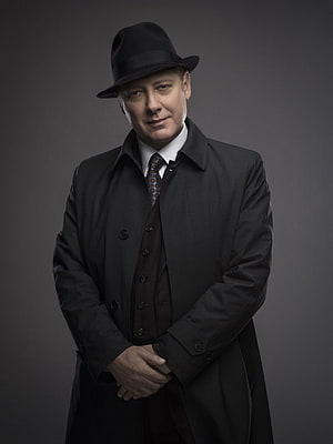 Raymond Reddington in a black fedora and trench coat from The Blacklist HD phone wallpaper