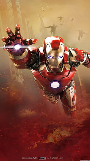 Iron Man Flying Through a War-Torn Cityscape with Repulsor Blast, High Quality Iron Man Full, iron man HD phone wallpaper