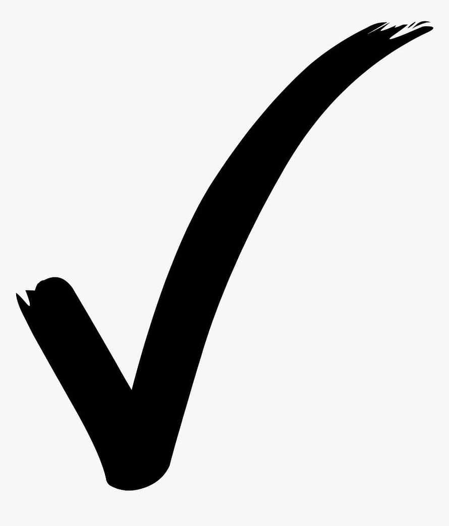 Bold Black Check Mark Symbol on Light Gray Background HD phone wallpaper