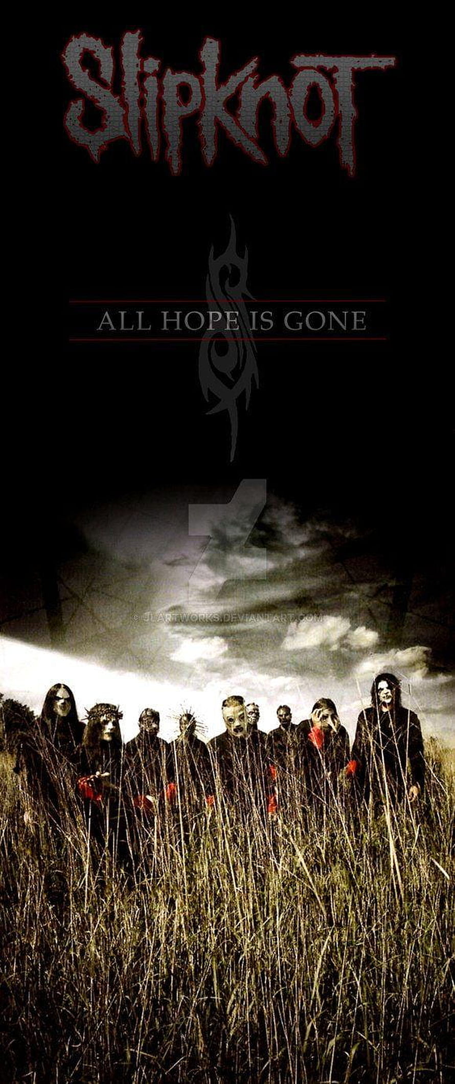 Slipknot All Hope Is Gone Band Members in Tall Grass Field HD phone wallpaper
