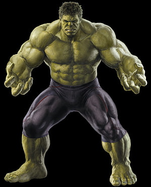 Hulk from Avengers Age of Ultron in a powerful aggressive stance on a black background HD phone wallpaper