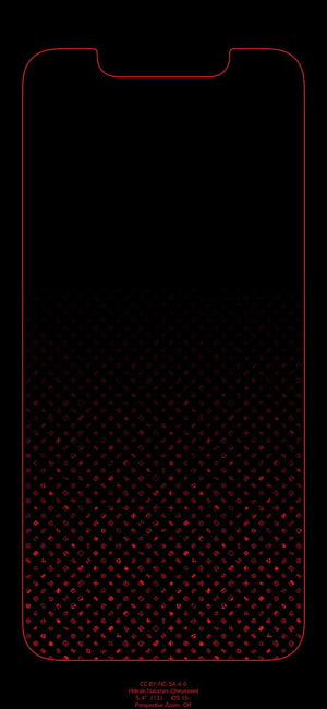 Minimalist Red Outline iPhone 13 Mini Wallpaper with Pixel Grid Pattern HD phone wallpaper