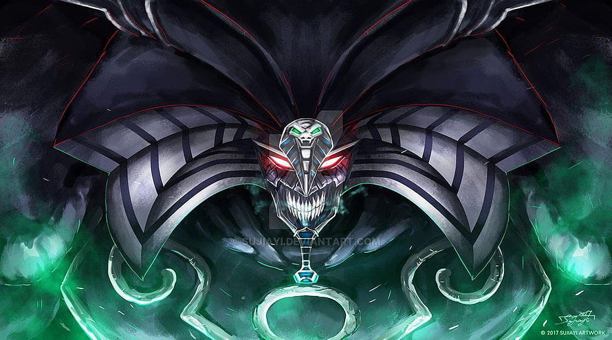 Exodia the Forbidden One from Yu-Gi-Oh! in Dark Fantasy Artwork HD wallpaper