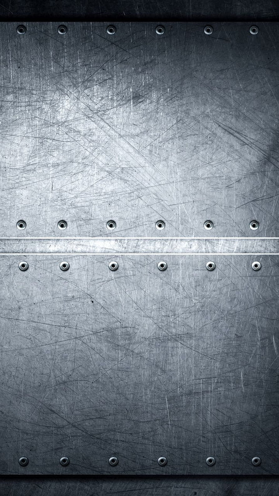Scratched Brushed Steel Panel with Rivets and Industrial Grunge Texture HD phone wallpaper