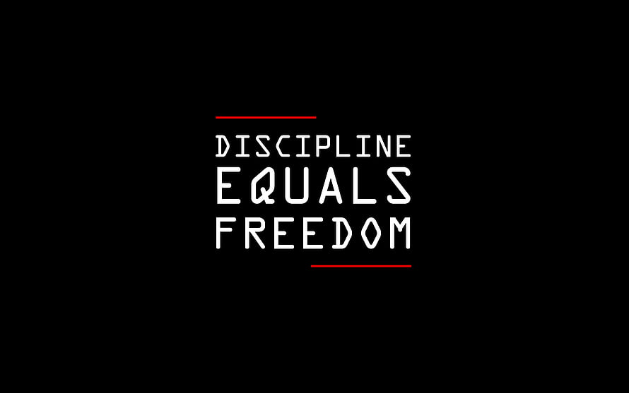 Jocko Willink Discipline Equals Freedom Minimalist Typography Quote HD wallpaper