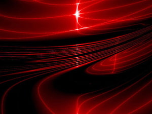 Abstract Red Light Streaks and Lens Flare on Black Background HD wallpaper