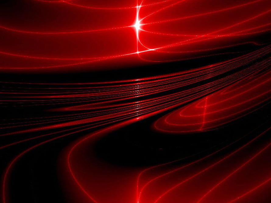 Abstract Red Light Streaks and Lens Flare on Black Background HD wallpaper