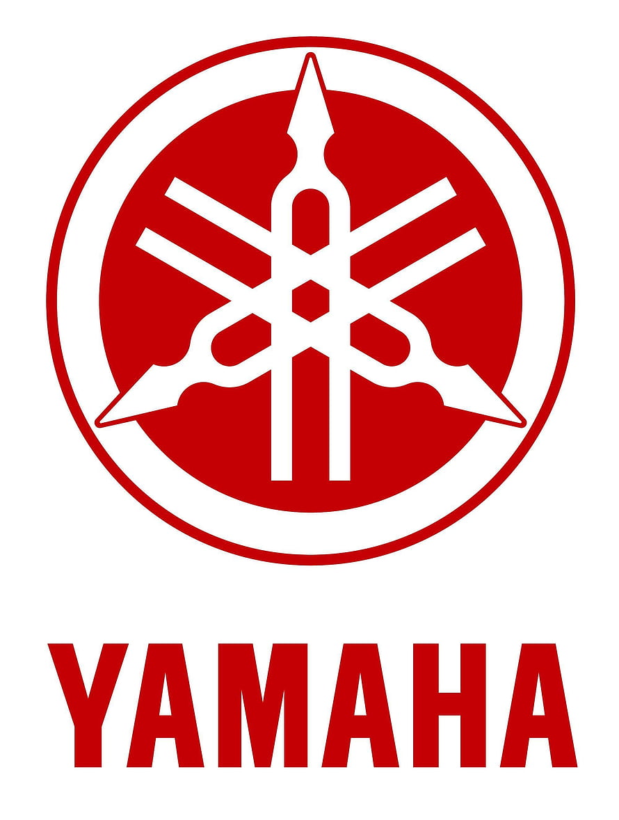 Yamaha Motor Company Emblem With Tuning Fork Symbol On White Background HD phone wallpaper
