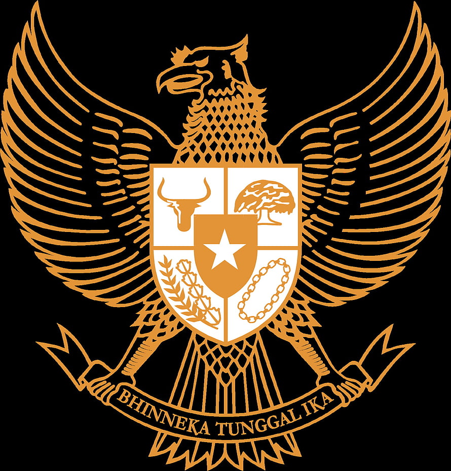 Garuda Pancasila National Emblem of Indonesia with Bhinneka Tunggal Ika Motto HD phone wallpaper